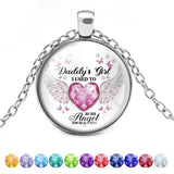 12 Colors Birthstone Angel Wings Necklace Daddy's – Jewelry Gift Ideas — 1