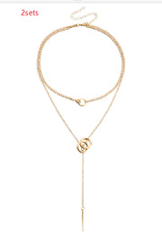 Double Ring Clavicle Chain Tassel Long Stick – Jewelry Gift Ideas — 12