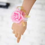 4 Colors Bridesmaid Silk Rose Corsages Hand Flower – Gifts for Her — 5