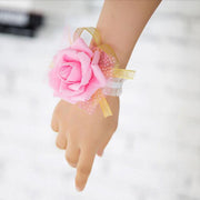 4 Colors Bridesmaid Silk Rose Corsages Hand Flower – Gifts for Her — 5