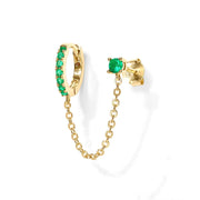 S925 Sterling Silver Single Row Studded Earring – Jewelry Gift Ideas — 3
