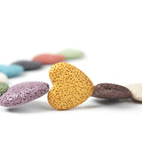Colorful Heart-shaped Volcanic Rock Bracelet – Jewelry Gift Ideas — 18