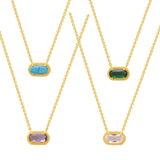 Fashion Oval Turquoise Inlaid Necklace – Jewelry Gift Ideas — 4