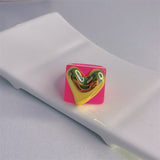 Electroplated Gold Heart-shaped Ring For Women – Gifts for Her — 6