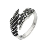 Love Couple Plain Silver Ring Angel Wings – Gifts for Couples — 4