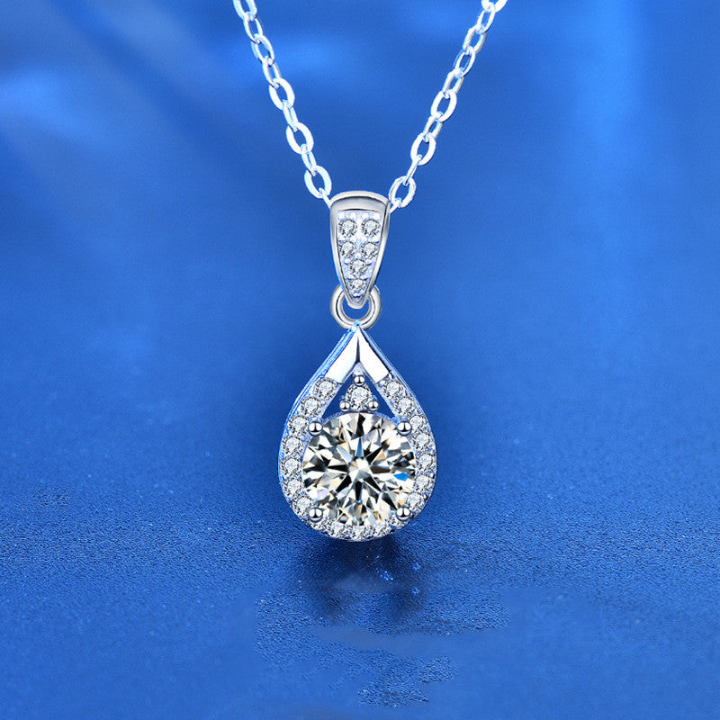 925 Sterling Silver Moissanite Necklace Ladies – Jewelry Gift Ideas — 1