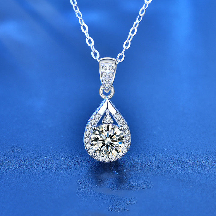 925 Sterling Silver Moissanite Necklace Ladies – Jewelry Gift Ideas — 1
