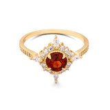 Women's Red Pomegranate Sky Blue Ring – Gifts for Her — 2