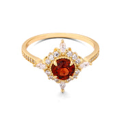 Women's Red Pomegranate Sky Blue Ring – Gifts for Her — 2
