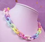 Women's Rainbow Acrylic Necklace – Jewelry Gift Ideas — 3