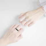 Sterling Silver Planet Love Couple Ring Offsite – Gifts for Couples — 5