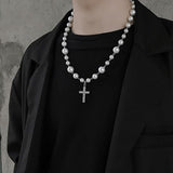 Personalized Diamond Cross Pearl Pendant – Jewelry Gift Ideas — 2