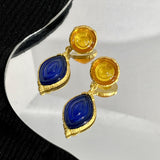 Women Girl Vintage Blue Crystal Earrings – Gifts for Her — 14
