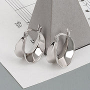 Frigid Wind Versatile Glossy Irregular Wave Earrings – Birthday Gifts — 1