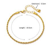 Anklet Figaro Blade 18K Stainless Steel – Stylish Gifts — 2