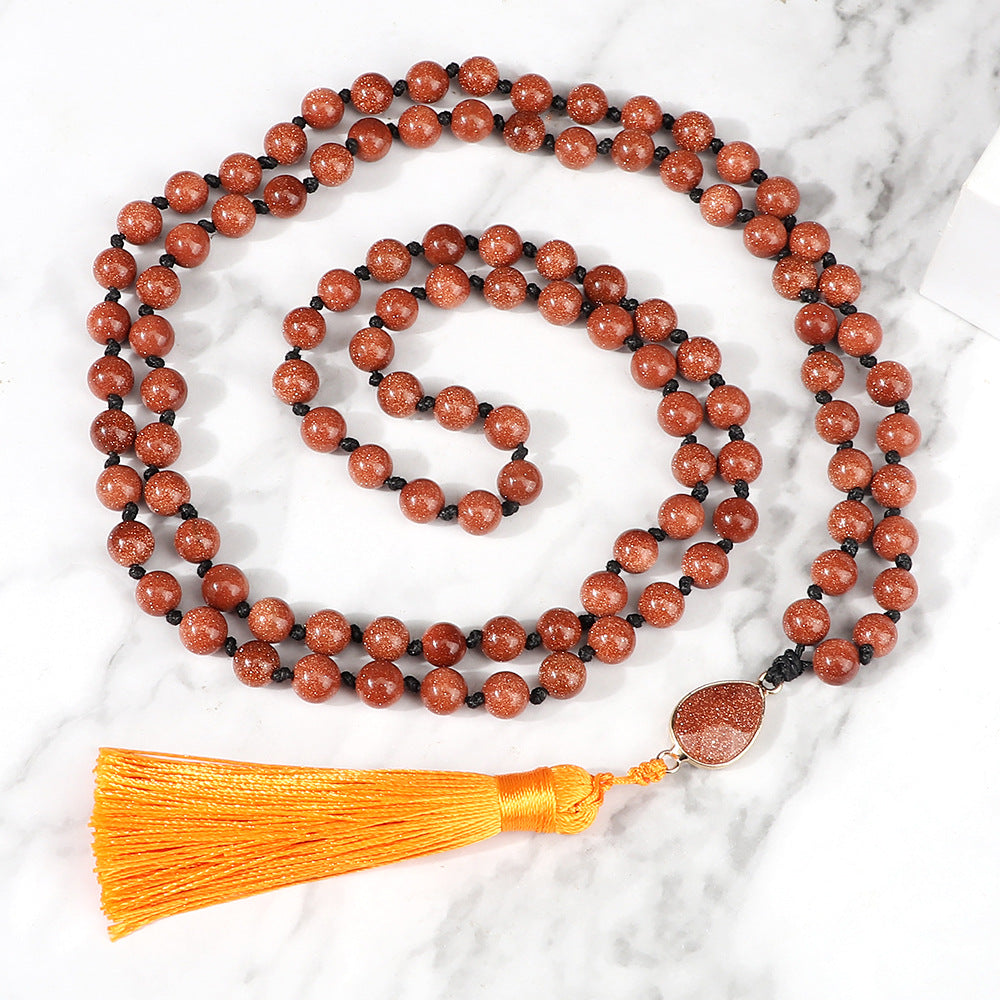 Water Drop Pendant Necklace Wooden Bead Long – Jewelry Gift Ideas — 1