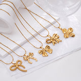 Light Luxury Design Non-fading Titanium Steel Bow – Jewelry Gift Ideas — 12