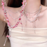 Pink Beaded Layered Necklace Chic And Stylish – Jewelry Gift Ideas — 1