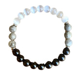 White Cat Eye Natural Map Stone Beaded Bracelet – Jewelry Gift Ideas — 5