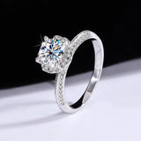Sterling Silver Moissanite Bridal Bouquet Ring – Gift Ideas — 5