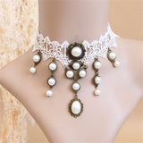 Bride White Pearl Lace Necklace Women – Jewelry Gift Ideas — 1