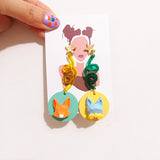 Cute Orange Blue Little Fox Resin 925 Silver – Small Gift Ideas — 5