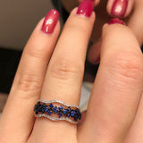 Electroplating Inlaid Blue Zircon Ring European – Stylish Gifts — 7