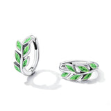 Green Zircon Simple Green Branch Earrings – Gift Ideas — 3