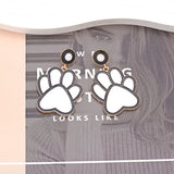 Exaggerated Alloy Dripping Puppy Footprints Earrings – Dog Lover Gifts — 1