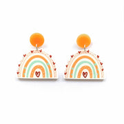 Women's Fashion Love Leopard Print Rainbow Acrylic – Stylish Gifts — 2