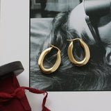 Frosted Matte Gold Matte Solid Oval Vintage – Thoughtful Gifts — 3