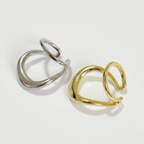 S925 Sterling Silver Irregular Face Ear Clip – Surprise Gifts — 1