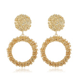 Simple Geometric Relief Flower Earrings – Small Gift Ideas — 10