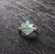 Natural Opal 925 Silver Ring Temperament – Holiday Gift Ideas — 1