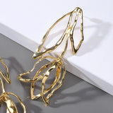 Fashion Geometric Metal Leaf Earrings Female – Stylish Gifts — 2