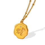 Cute Popular Palm Print Footprint Necklace – Jewelry Gift Ideas — 3