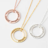 Personalized Round Hollow Name Pendant Christmas – Jewelry Gift Ideas — 6