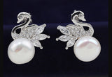 S925 silver freshwater pearl swan earrings – Surprise Gifts — 4