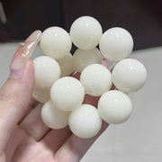Rare Large Size White Jade Bodhi Root Bracelet – Jewelry Gift Ideas — 5