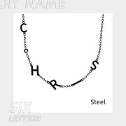 Stainless Steel 26 Alphabet Name Necklace – Jewelry Gift Ideas — 12