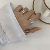 Dongdaemun Multi-layer Wide Face Women's Ring Index – Gifts for Her — 4