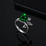 Alloy Personality Plant Ladies Rose Ring – Holiday Gift Ideas — 8