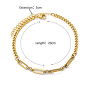 Anklet Figaro Blade 18K Stainless Steel – Stylish Gifts — 4