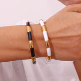 Women's Stainless Steel Open Solid Segmented Drip – Jewelry Gift Ideas — 2
