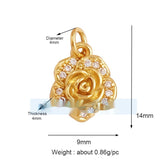 Pure Copper Micro-inlaid Color Flower Zircon Hollow – Small Gift Ideas — 20
