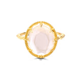 Light White Butterfly Shell Crystal Double Stone Ring – Birthday Gifts — 2