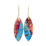 Vintage Colorful Leaf Earrings Elegant Temperament – Stylish Gifts — 3