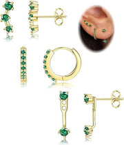Electroplating Real Gold Ear Clip Ear Studs 6 Pieces – Stylish Gifts — 4