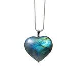 Natural Crystal Stone Silver Chain Heart-shaped – Jewelry Gift Ideas — 2