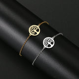 Geometric Round Hollow Tree Of Life Bracelet – Jewelry Gift Ideas — 1